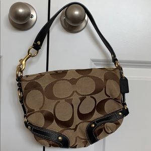 Black and brown coach bag